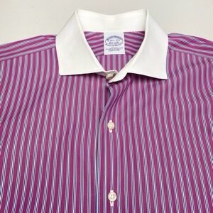90s Brooks Brothers Makers Merchants Winchester Contrast 15.5 33 Slim French USA